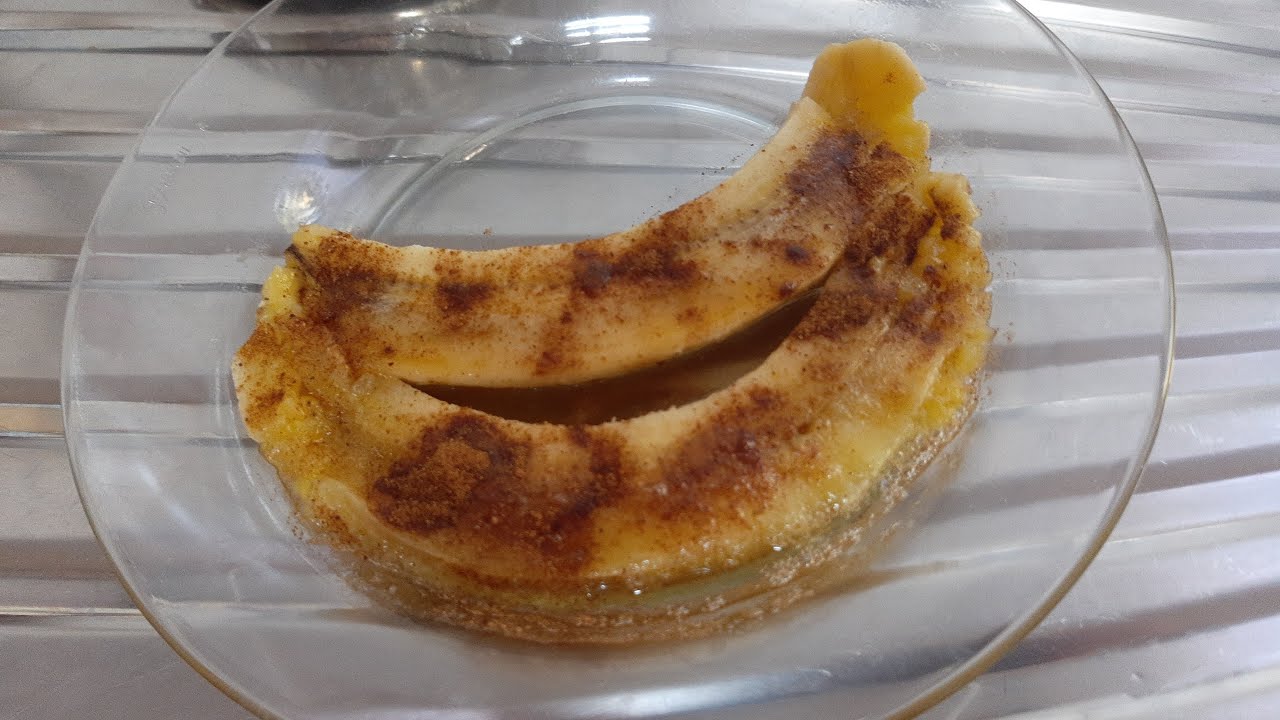BANANA NO MICROONDAS COM CANELA E MEL