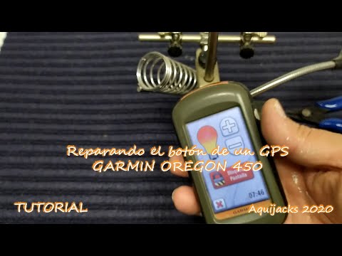 Repairing the button of a GARMIN OREGON 450 GPS