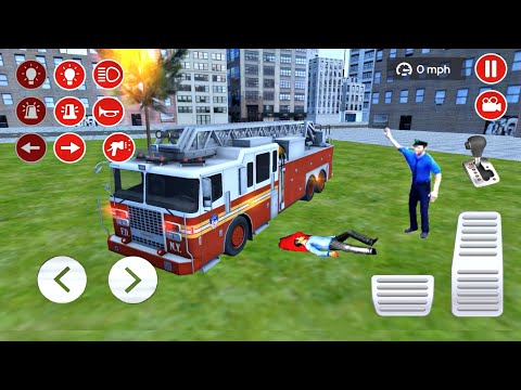 Fire Service Van Driving Simulator Games Android iOS gameplay