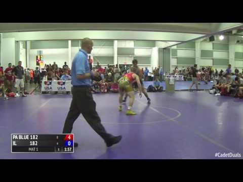 182 lbs. Final - Ben Root, PA vs. Jacob Kaminski, IL