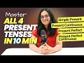 Master All 4 Present Tenses In 10 Min English Grammar Lesson Best Way To Learn English Tenses