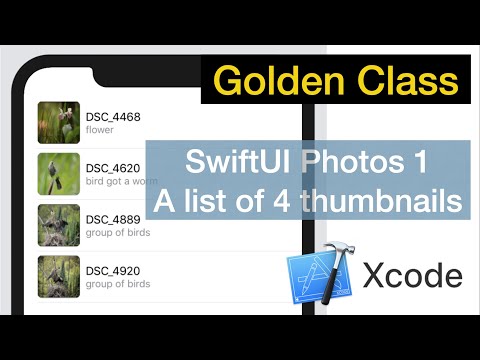 SwiftUI Photos 1 | A list of 4 thumbnails