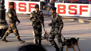 BSF perform with BSF theme song at Wagah border, India in 4k ultra Hd