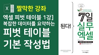 엑셀 피벗 테이블 1강] 피벗 테이블 기본 작성법 - 복잡하고 방대한 데이터 집계하기 (자막)