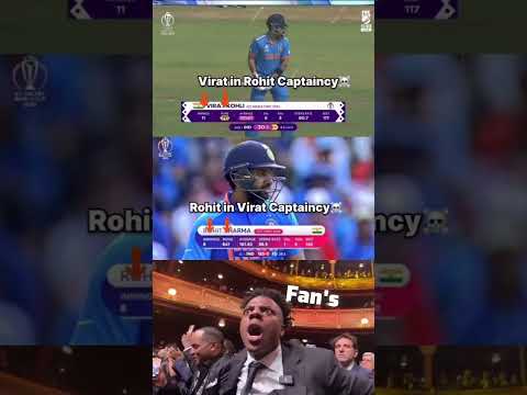 "Rohit in Virat's captaincy vs Virat in Rohit's captaincy🤯🔥"#viratkohli#rohitsharma#cricketshorts
