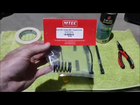 how to install MTEC clutch spring upgrade in right hand drive BRZ GT86 86 FRS