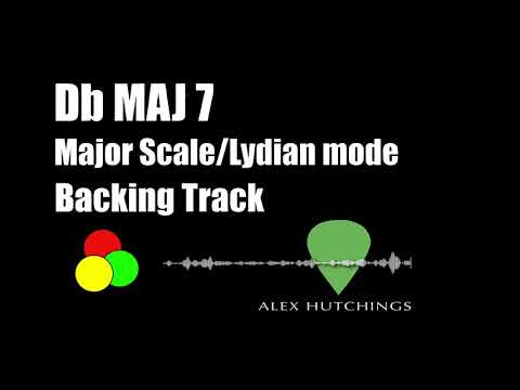 Db Major 7 LYDIAN MODE backing track
