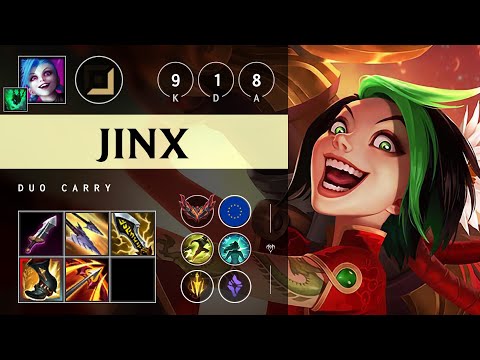 Jinx ADC vs Miss Fortune - EUW Grandmaster Patch 25.09