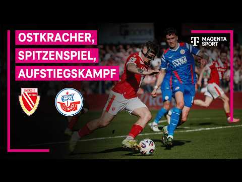 FC Energie Cottbus - F.C. Hansa Rostock, Highlights mit Live-Kommentar | 3. Liga | MAGENTA SPORT