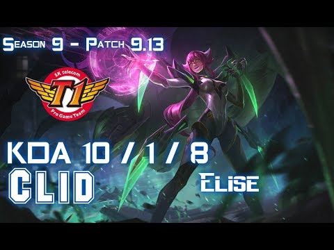 SKT T1 Clid ELISE vs SYLAS Jungle - Patch 9.13 KR Ranked