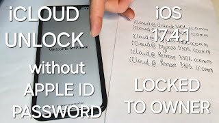 iCloud Unlock Locked to Owner without Apple ID and Password iOS 17.4.1 World Wide✔️