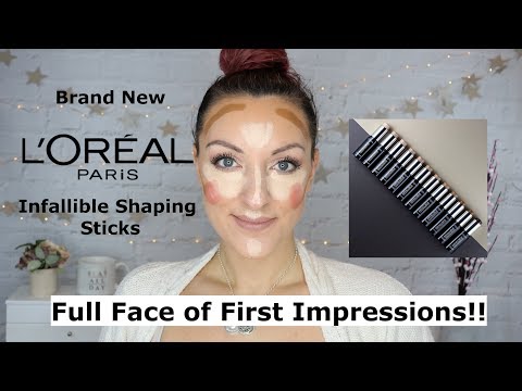 BRAND NEW!! L’oreal Infallible longwear shaping sticks | Review and full face demo!