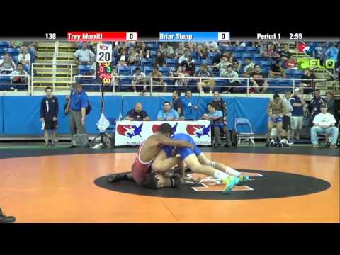 Junior 138 - Trey Merritt (North Carolina) vs. Briar Stopp (Oklahoma)