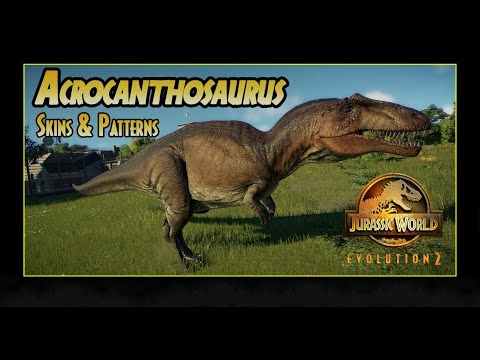 Acrocanthosaurus - All Skins - Jurassic World Evolution 2 Mod Showcase