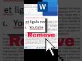 How To Remove Red Underline In MS Word Easy Fix Shorts Msword Tricks Asmr