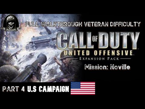 Call of Duty 1: United Offensive full walkthrough on Veteran Part 4 - U.S. Campaign: Noville
