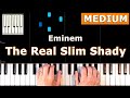 ✅ Eminem - The Real Slim Shady - MEDIUM Piano Tutorial