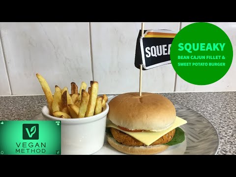 Squeaky Bean Cajun Fillet & Sweet Potato Burgers