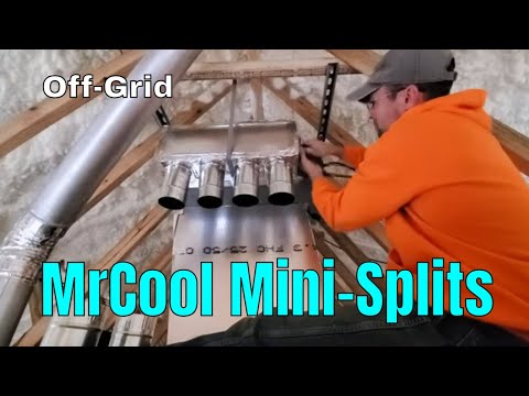 Ducting a MrCool Olympus Mini-Split Slim Duct System on our Off-the-Grid Home Build DIY Barndominium
