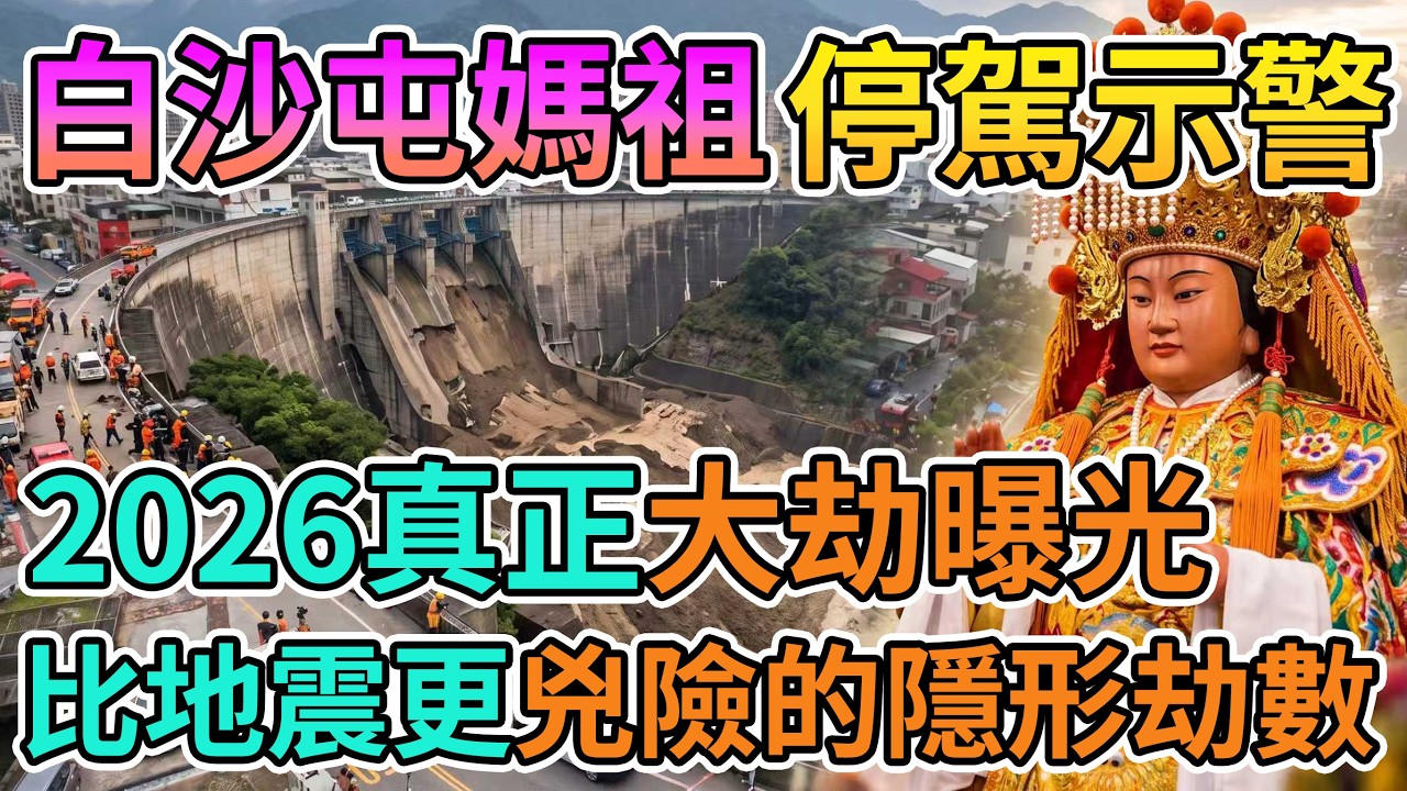 🙏神轎反常急煞藏玄機！白沙屯媽祖顯靈點破2026大災年：最可怕的根本不是地震！🛑這3大禁地絕對別去，躲過4大災禍現在還來得及！ #白沙屯媽祖 #媽祖顯靈 #2026災難預警 #台灣天災 #赤馬紅羊劫