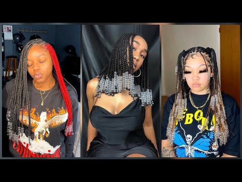 Beads On Box Braids