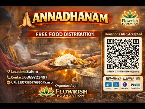 03-04-2026 – Mrs Sangeetha பிறந்தநாளை முன்னிட்டு Flowrish Foundation இணைந்து நடத்திய அன்னதான விழா