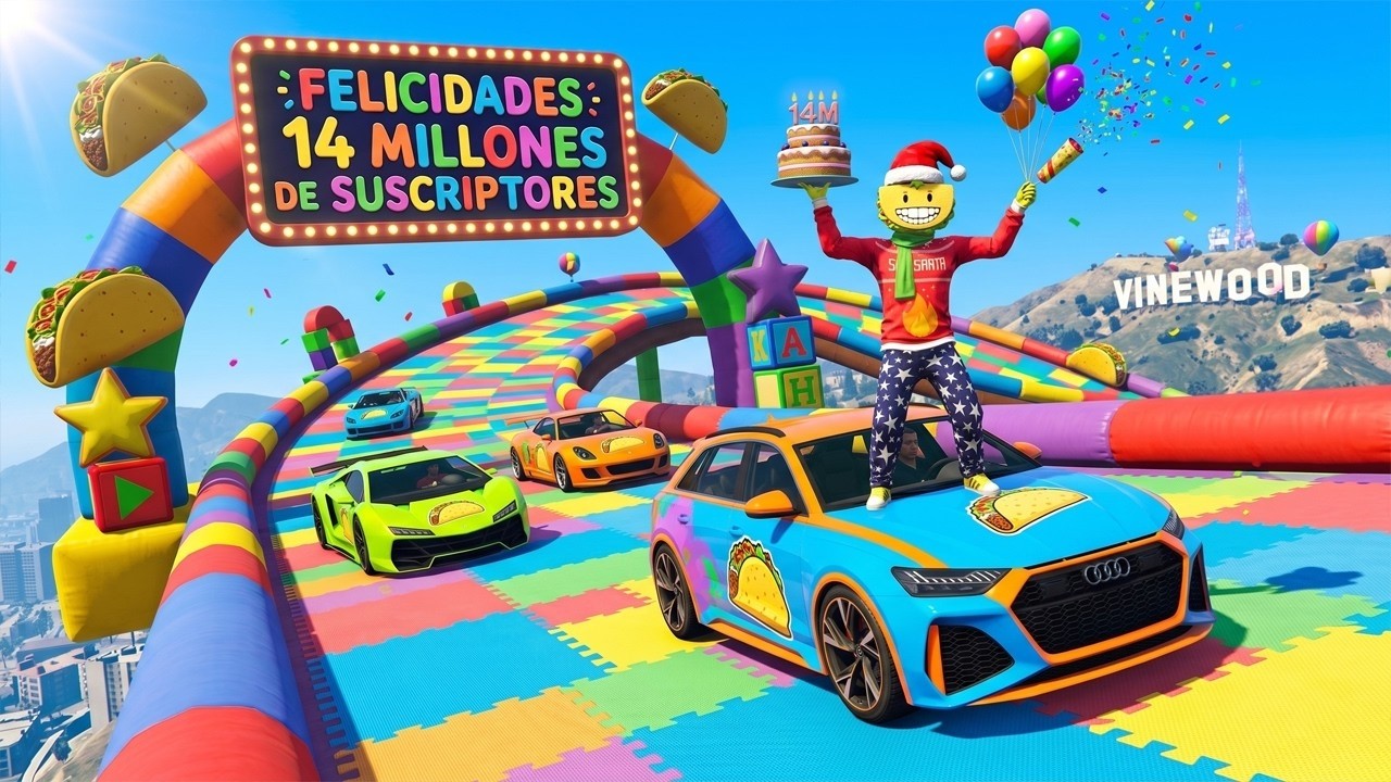 CARRERA ESPECIAL 14 MILLONES DE SUSCRIPTORES! GRACIAS! - GTA 5 ONLINE
