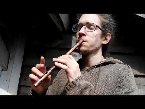 Copper, fire decorated irish whistle [Sound sample]