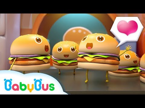 Five Naughty Hamburgers Are Jumping | Angry Panda Chef | Play in Kitchen | BabyBus