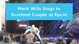 Mark Wills Sings &quot;Dance Like There&#39;s No Yesterday&quot; at Epcot to Scotland Couple