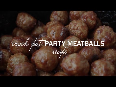 Crock Pot Party Meatballs (the easiest slow cooker chili and cranberry sauce meatballs recipe)