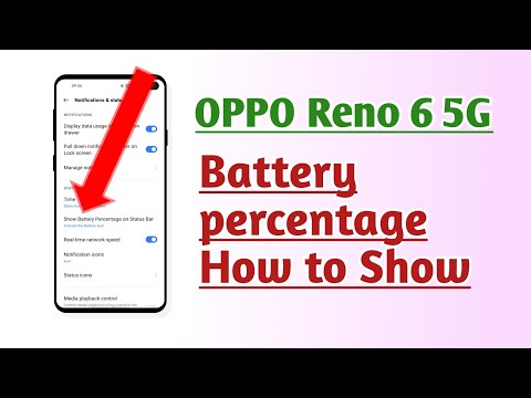 OPPO Reno 6 5G Battery percentage How to Show