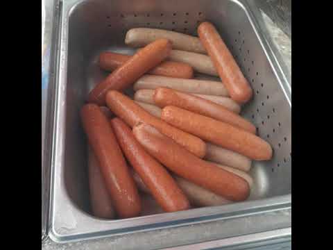 Hot Doggin, Hot Dog Cart setup streetside in Action!
