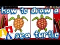 How To Draw A Realistic Sea Turtle