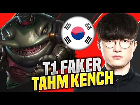 FAKER THE TONGUE MASTER! - T1 Faker Plays Tahm Kench vs Rakan Support! | KR SoloQ Patch 10.17