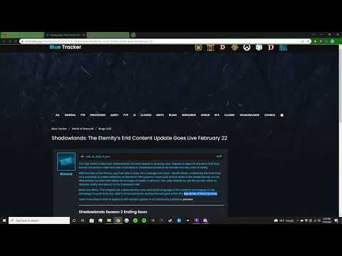 PATCH 9.2 Release date Announced! Shadowlands Season 3 Date Announced!