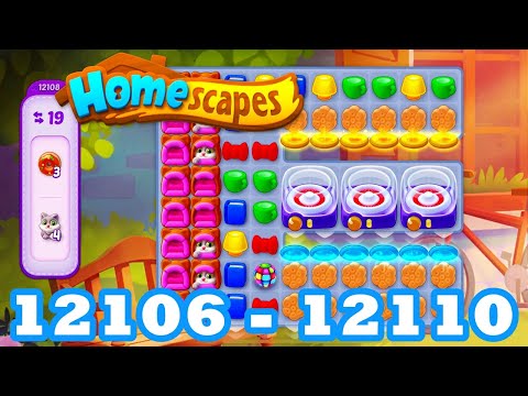 Homescapes Level 12106 - 12110 HD 3 - match puzzle Gameplay | android | IOS | 12107 | 12108 | 12109