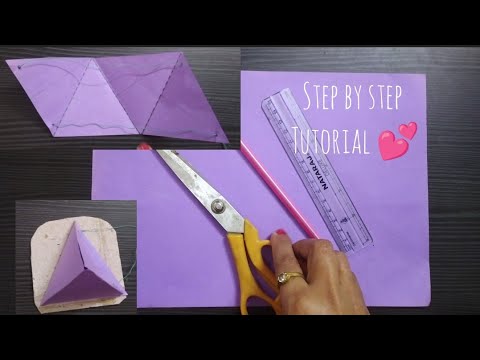how to make a 3D Triangle Pyramid with Net / Net of Tetrahedron /3D Triangular Pyramid-Pull up nets