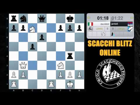 SCACCHI Partite Blitz Online 1 - ChessCube - Matto del Corridoio ed Inchiodatura del Cavallo