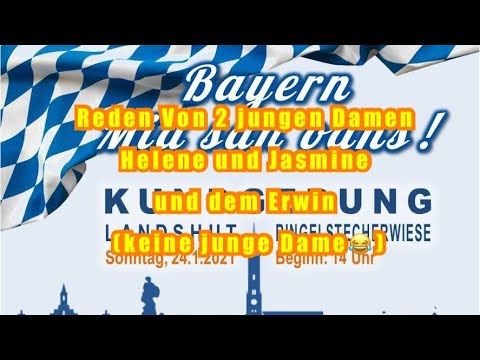 Demo Landshut 24.01.21. Rede von 2 jungen Damen  🙏und Erwin