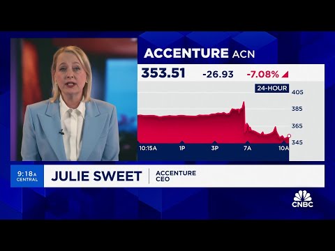 Accenture CEO on earnings beat and revenue cut, spending and generative AI