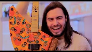 Video thumbnail for Andrew WK Shows Off His Pizza Guitar by ᠌