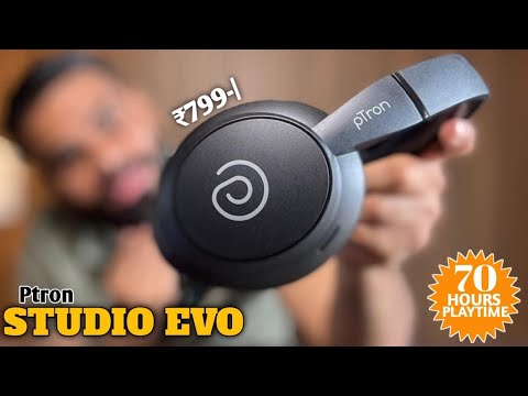 Thumbnail for Ptron Studio Evo Headphone– Dual Pairing, 70H Playtime, Pristine Audio & Clear Calls | Fast Charge