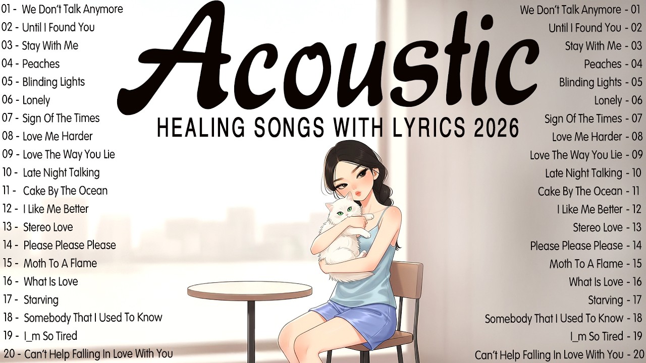 Healing acoustic songs with lyrics 2026 to help you let go of what’s hurting