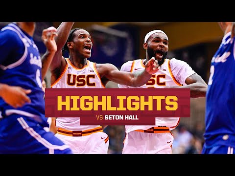 USC Men's Basketball vs Seton Hall Highlights | Trojans win 83-31