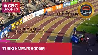 Men's 5000m (with cut-aways) featuring Kieran Lumb at the Continental Tour event in Turku, Finland