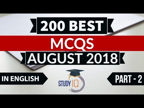 200 Best current affairs August 2018 in ENGLISH Set 2  - IBPS PO/SSC CGL/UPSC/KVS/IAS/RBI 2018