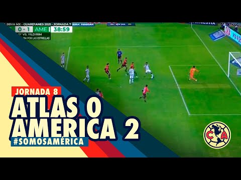 Resumen y goles Atlas 0-2 América Jornada 7 Liga MX Guard1anes2021