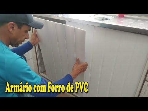 Armário de Pia com forro de PVC / Como fazer porta de forro de PVC