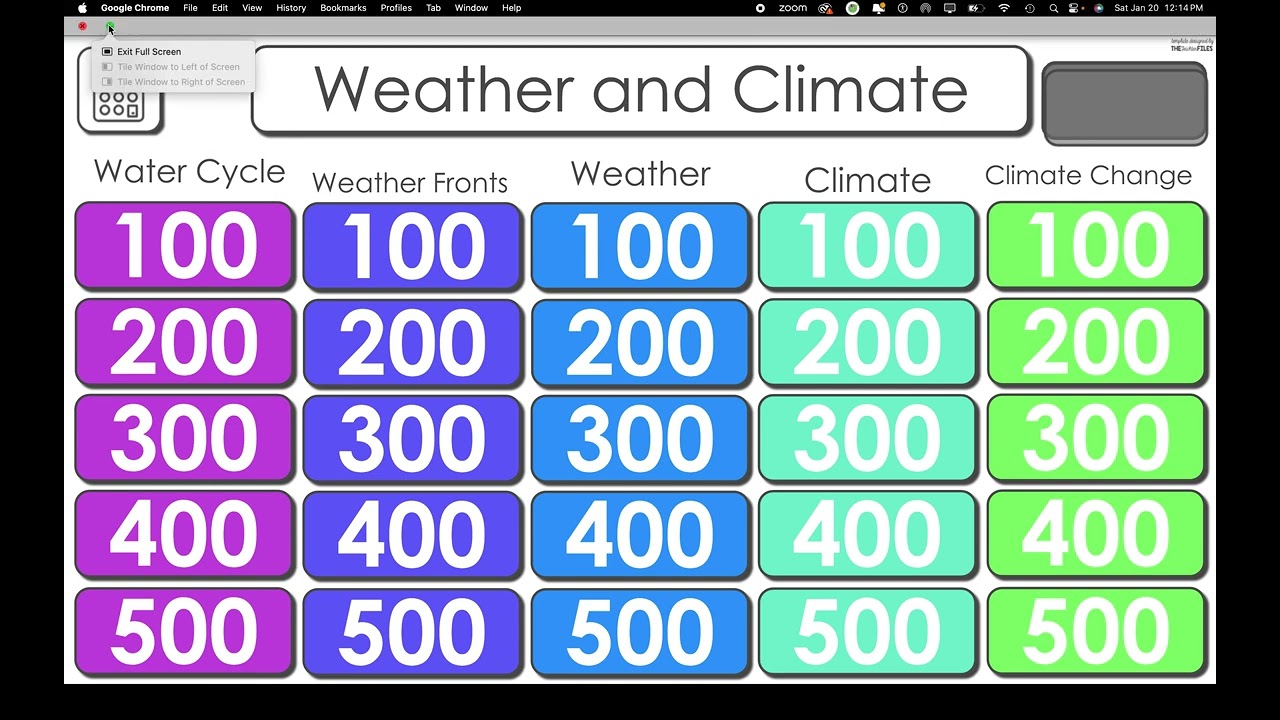 How to use Jeopardy-Style Science Review Game